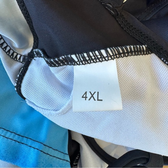 🌈 6/$60 New 4XL Source Unknown 2 Piece Set Blue Black Shorts Tankini Ombré - Picture 3 of 8